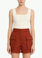 Women's Cargo Pocket High-waist Shorts