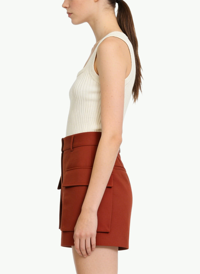 Women's Cargo Pocket High-waist Shorts