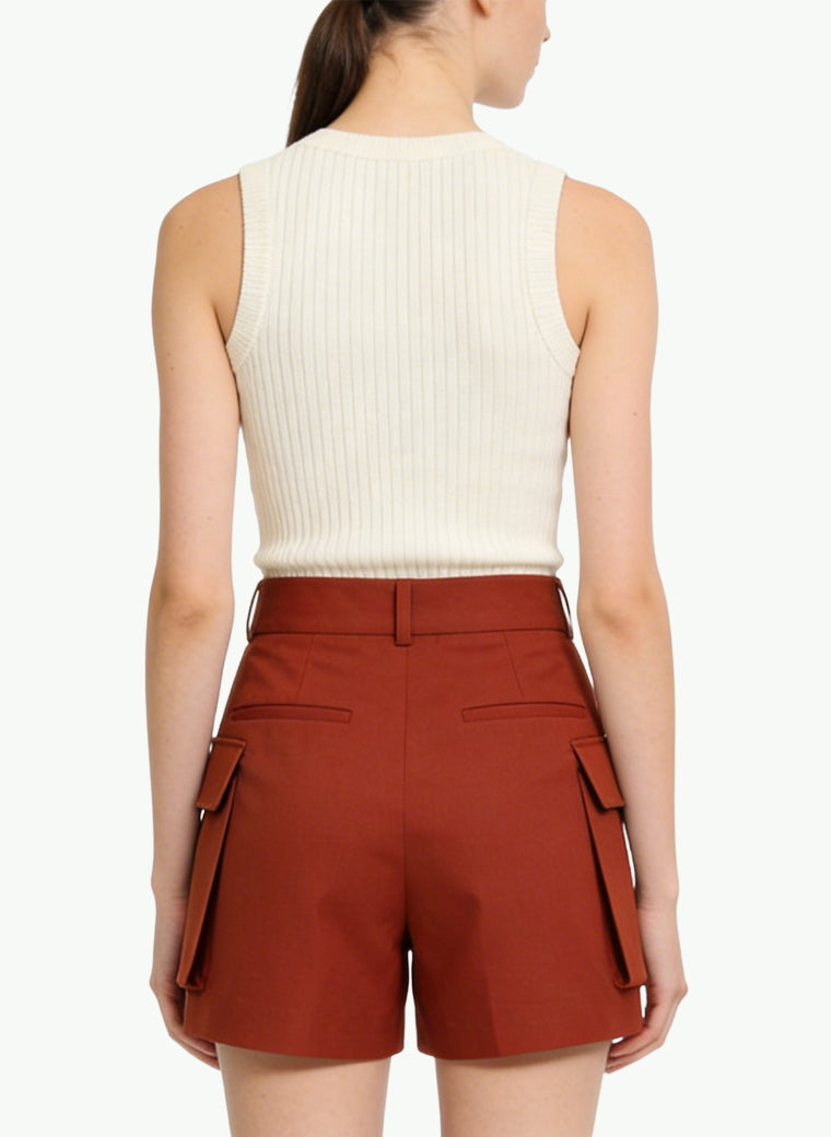 Women's Cargo Pocket High-waist Shorts