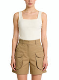 Women's Casual Cargo Pocket High-waist Shorts