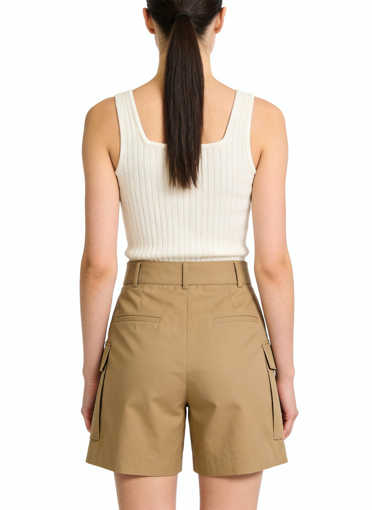 Women's Casual Cargo Pocket High-waist Shorts