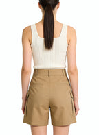 Women's Casual Cargo Pocket High-waist Shorts