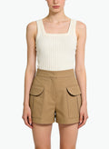 Women's Minimalist Cargo Pocket High-waist Shorts