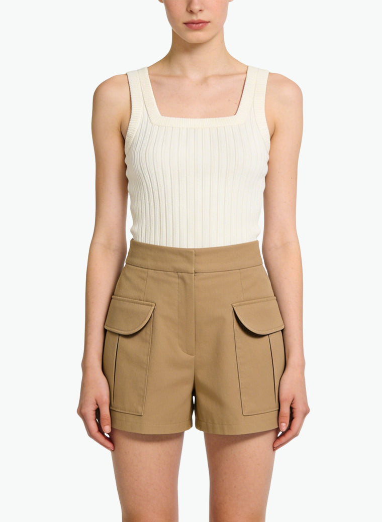 Women's Minimalist Cargo Pocket High-waist Shorts
