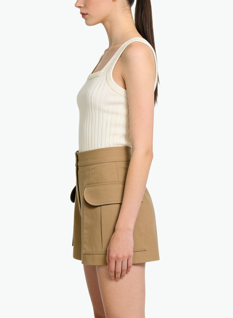 Women's Minimalist Cargo Pocket High-waist Shorts