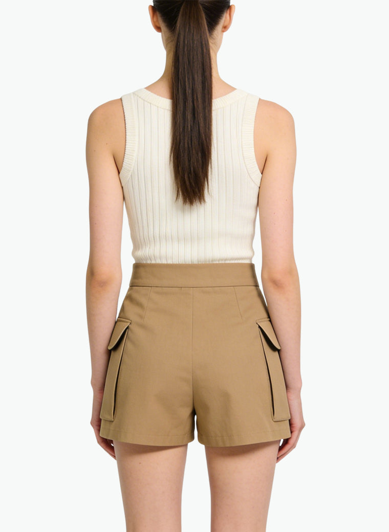 Women's Minimalist Cargo Pocket High-waist Shorts