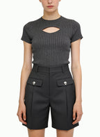 Women's Cargo Pocket Casual High-waist Shorts