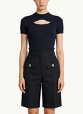 Women's Cargo Pocket High-waist Tailored Shorts