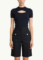 Women's Cargo Pocket High-waist Tailored Shorts