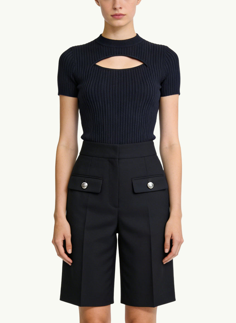 Women's Cargo Pocket High-waist Tailored Shorts