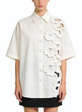Women's Floral Applique Short Sleeve Top