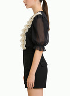 Women's Puff-sleeve Short Sleeve Top