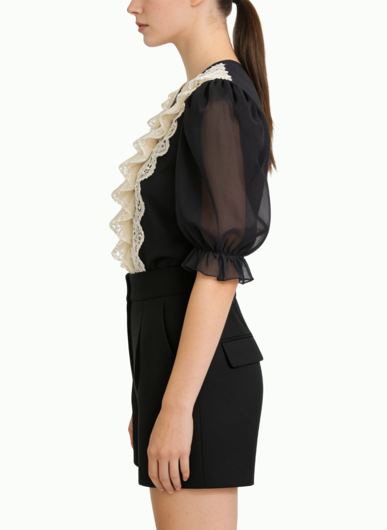 Women's Puff-sleeve Short Sleeve Top