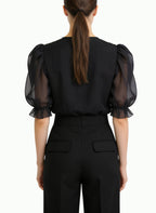 Women's Puff-sleeve Short Sleeve Top