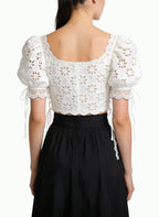 Women's Elegant Square-neck Short Sleeve Top