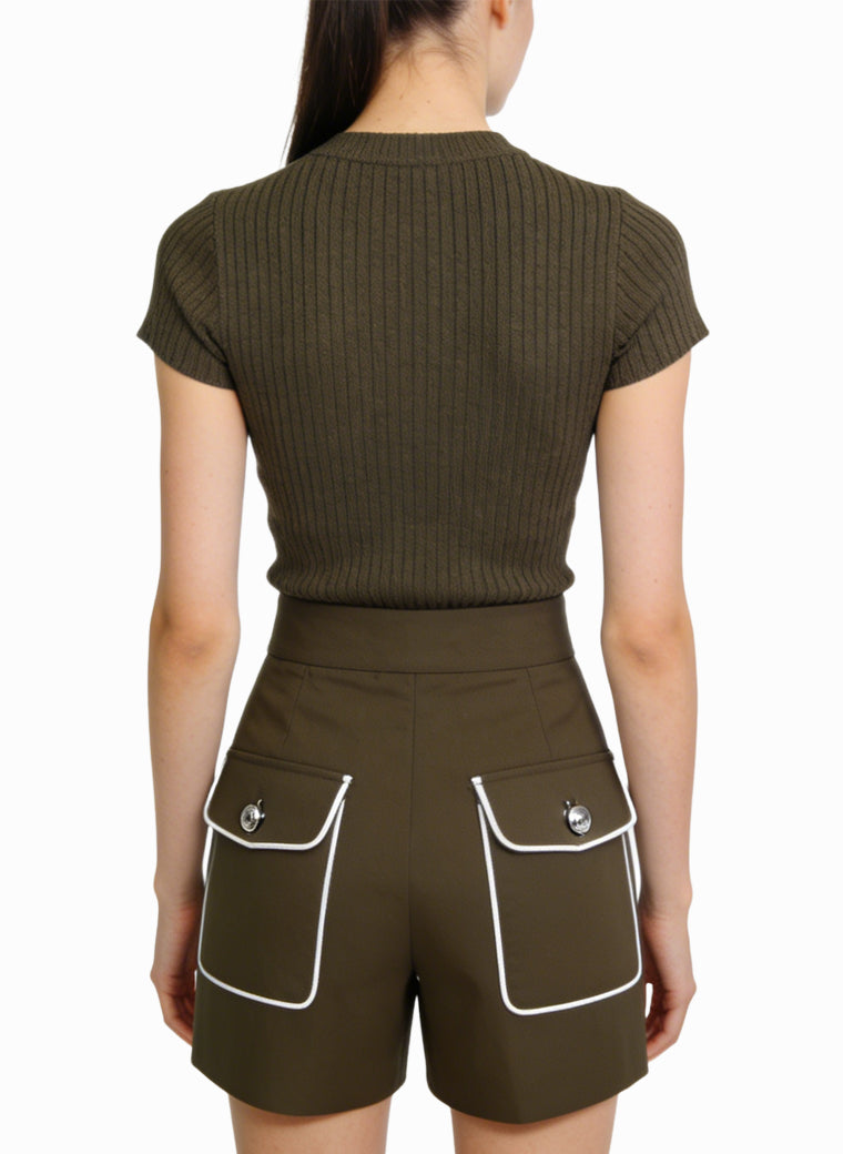 Women's Cut-out Detail Stylish Top