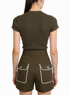 Women's Cut-out Detail Stylish Top