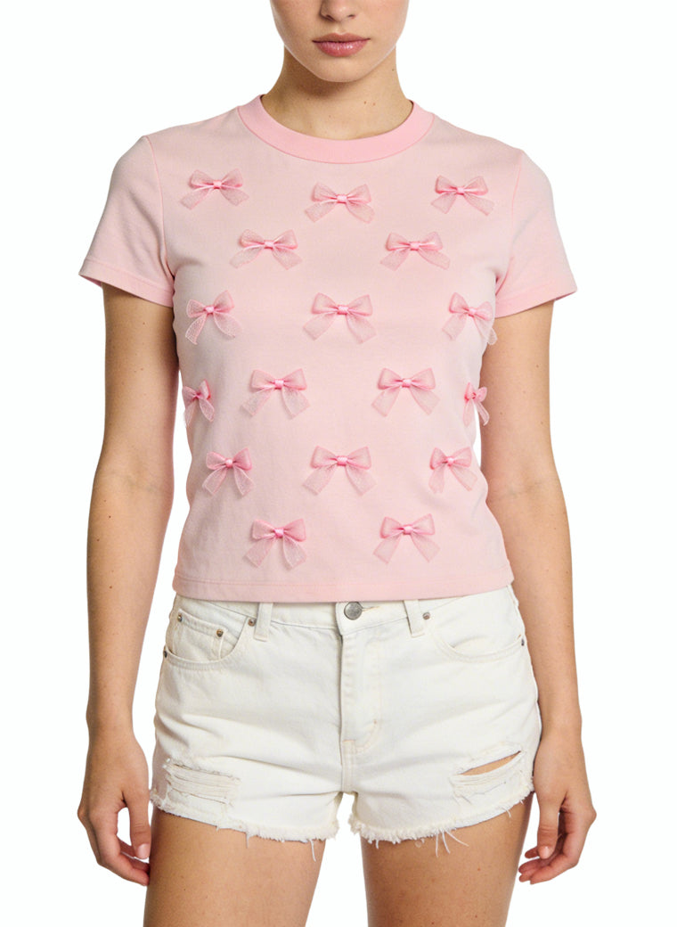Women's Crew-neck Printed Short Sleeve Top