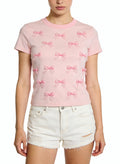 Women's Crew-neck Printed Short Sleeve Top