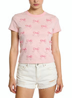 Women's Crew-neck Printed Short Sleeve Top