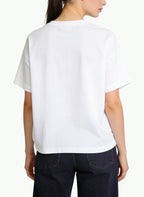 Women's Heart-print Cropped Short Sleeve Top
