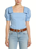 Women's Square-neck Casual Short Sleeve Top