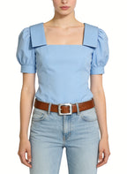 Women's Square-neck Casual Short Sleeve Top
