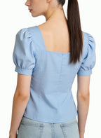 Women's Stylish Square-neck Short Sleeve Top