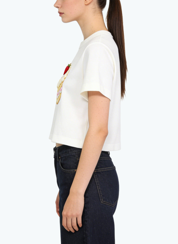 Women's Graphic-print Crew-neck Short Sleeve Top