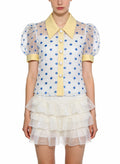 Women's Sheer Casual Stylish Short Sleeve Top