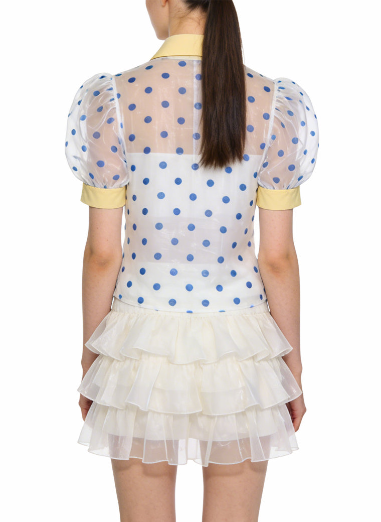 Women's Sheer Casual Stylish Short Sleeve Top