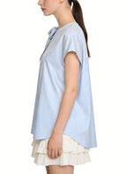Women's Elegant Minimalist Short Sleeve Top
