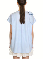 Women's Elegant Minimalist Short Sleeve Top