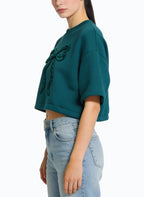 Women's Bow-detail Short Sleeve Top