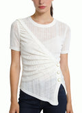 Women's Asymmetrical Wrap-front Top