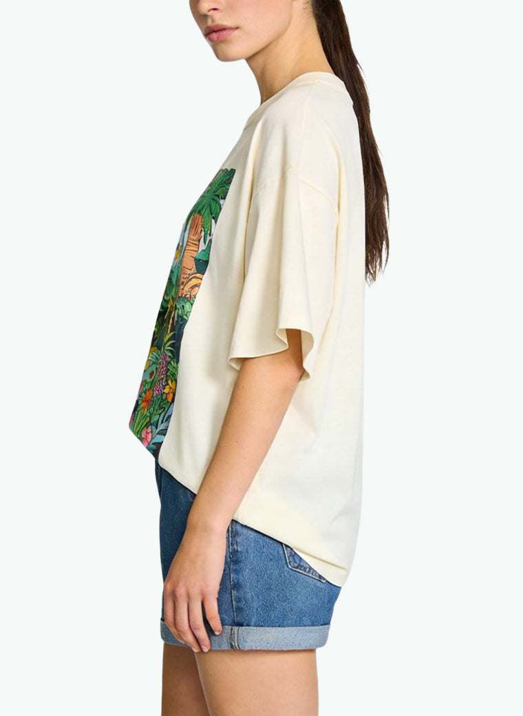 Women's Graphic-print Oversized Short Sleeve Top