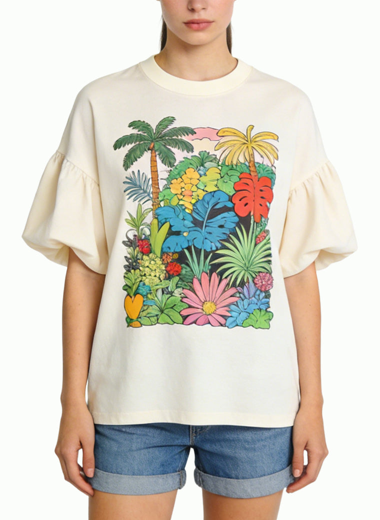 Women's Graphic-print Short Sleeve Top