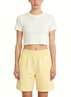 Women's Minimalist Cropped Crew-neck Short Sleeve Top