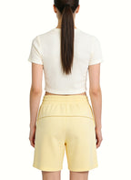 Women's Minimalist Cropped Crew-neck Short Sleeve Top