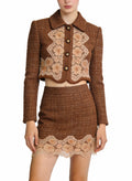 Women's Retro Jacket and A-Line Skirt Two-Piece Set