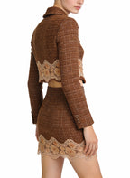 Women's Retro Jacket and A-Line Skirt Two-Piece Set