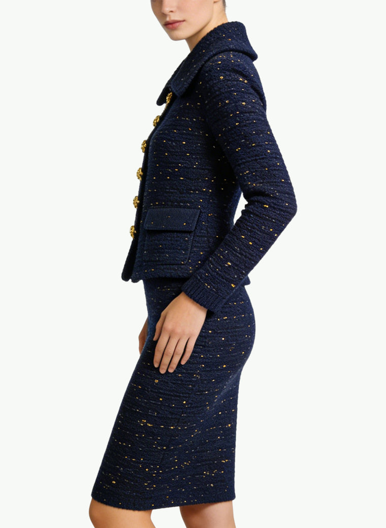 Women's Retro and Sophisticated Two-Piece Set