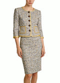 Women's Slim Fit Jacket and Pencil Skirt Two-Piece Set