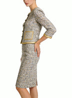 Women's Slim Fit Jacket and Pencil Skirt Two-Piece Set