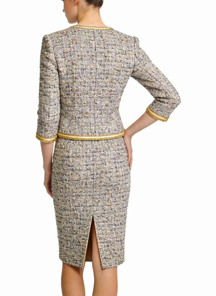 Women's Slim Fit Jacket and Pencil Skirt Two-Piece Set