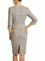 Women's Slim Fit Jacket and Pencil Skirt Two-Piece Set