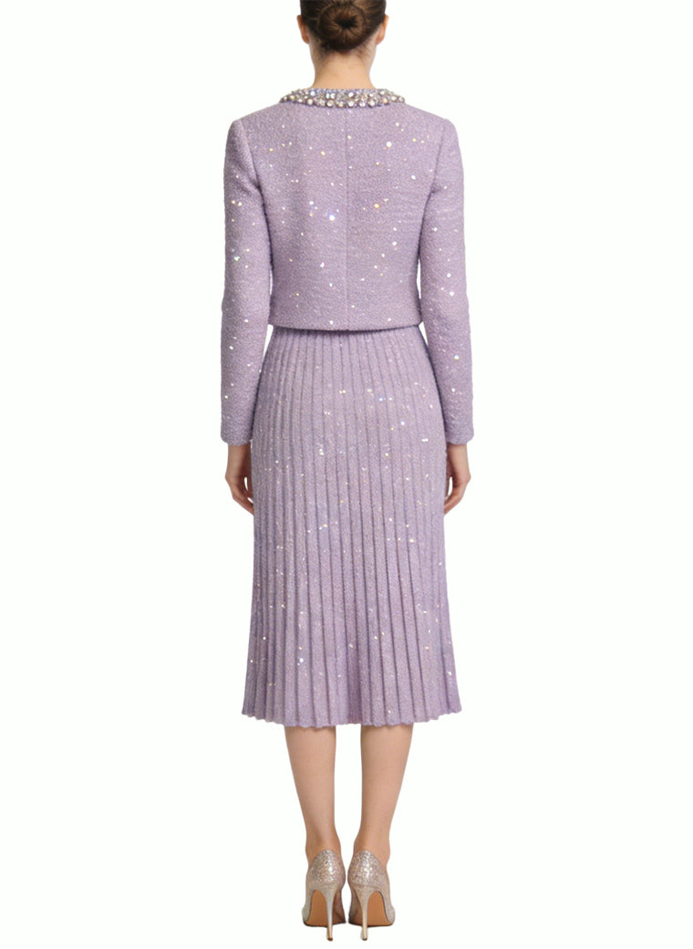 Women's Retro Jacket and Straight Skirt Two-Piece Set