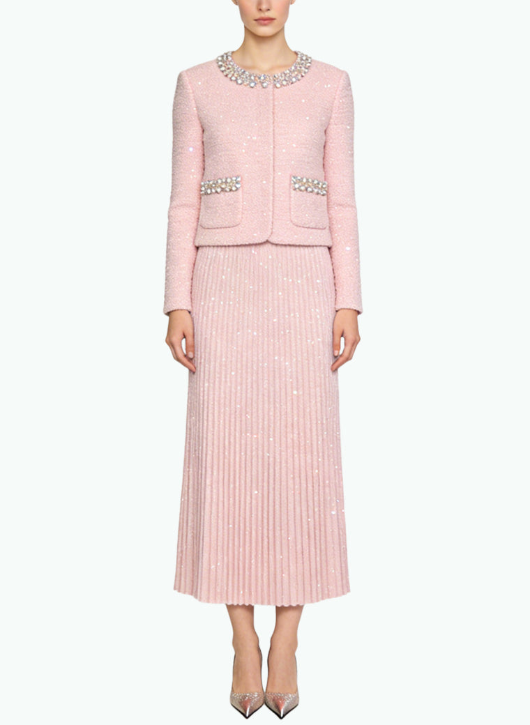 Women's Sweet Style Jacket and Skirt Two-Piece Set