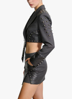 Suit Jacket and Pencil Skirt Two-Piece Set