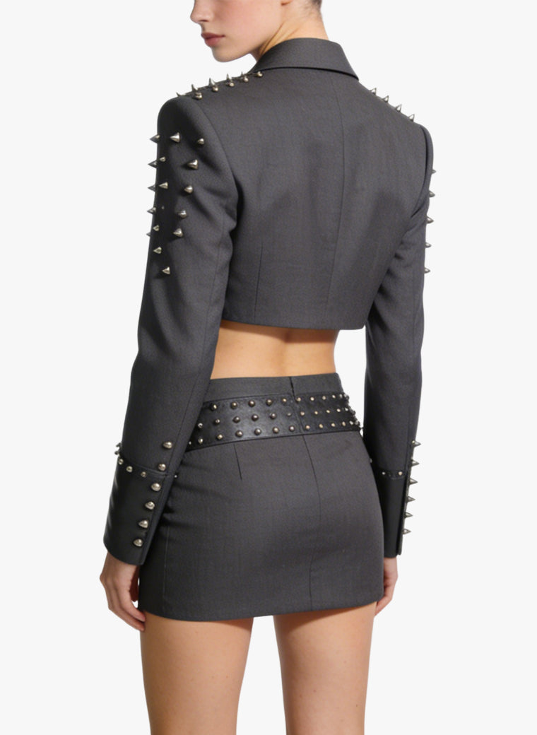 Suit Jacket and Pencil Skirt Two-Piece Set
